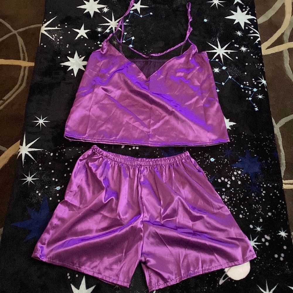 Women’s pajama set (shorts & top) purple color #332